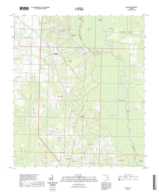 Molino Florida US Topo Map Image