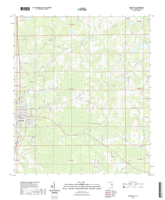 Monticello Florida US Topo Map Image