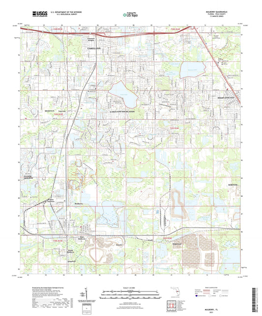 Mulberry Florida US Topo Map Image