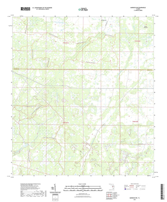 Murdock NW Florida US Topo Map Image