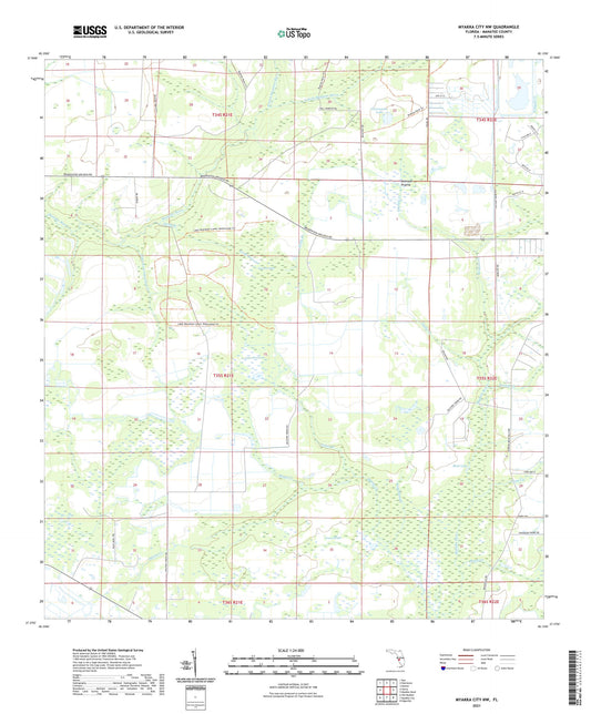 Myakka City NW Florida US Topo Map Image