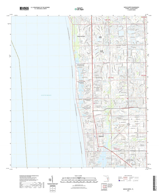 Naples North Florida US Topo Map Image