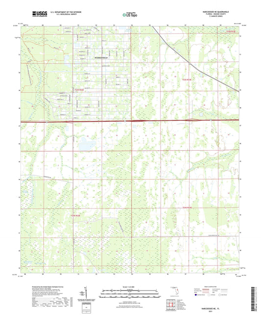 Narcoossee NE Florida US Topo Map Image