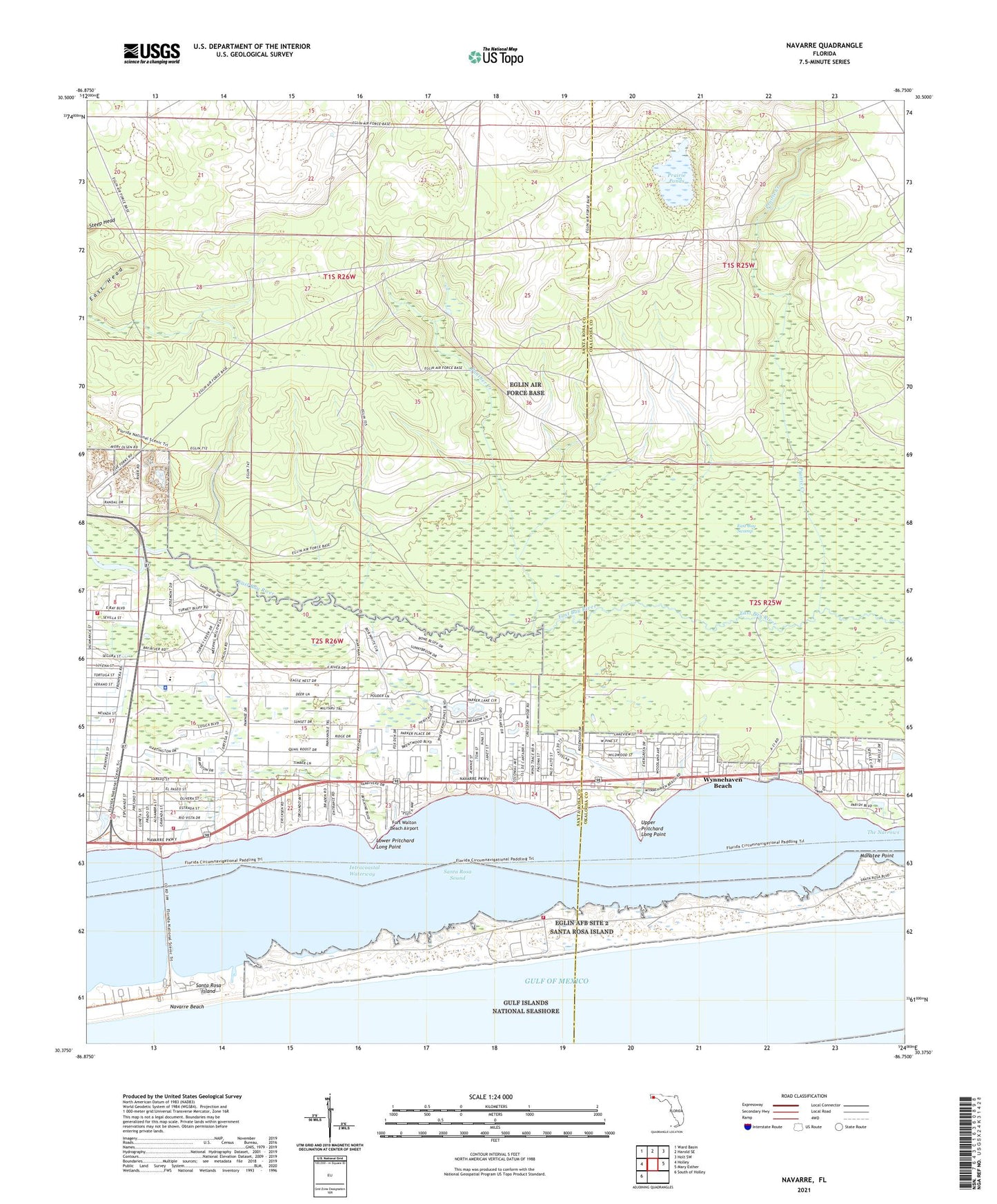 Navarre Florida US Topo Map Image