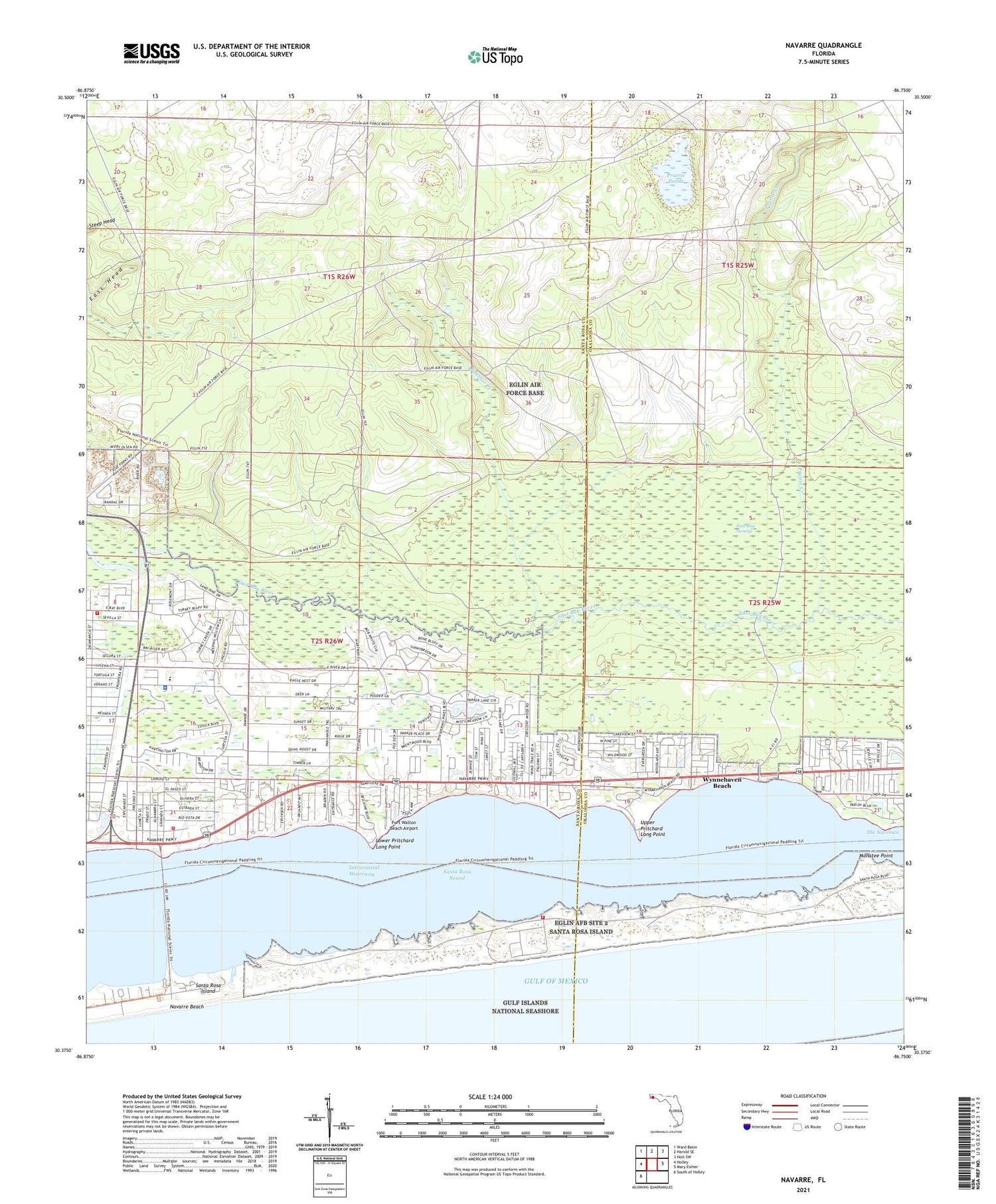 Navarre Florida US Topo Map Image