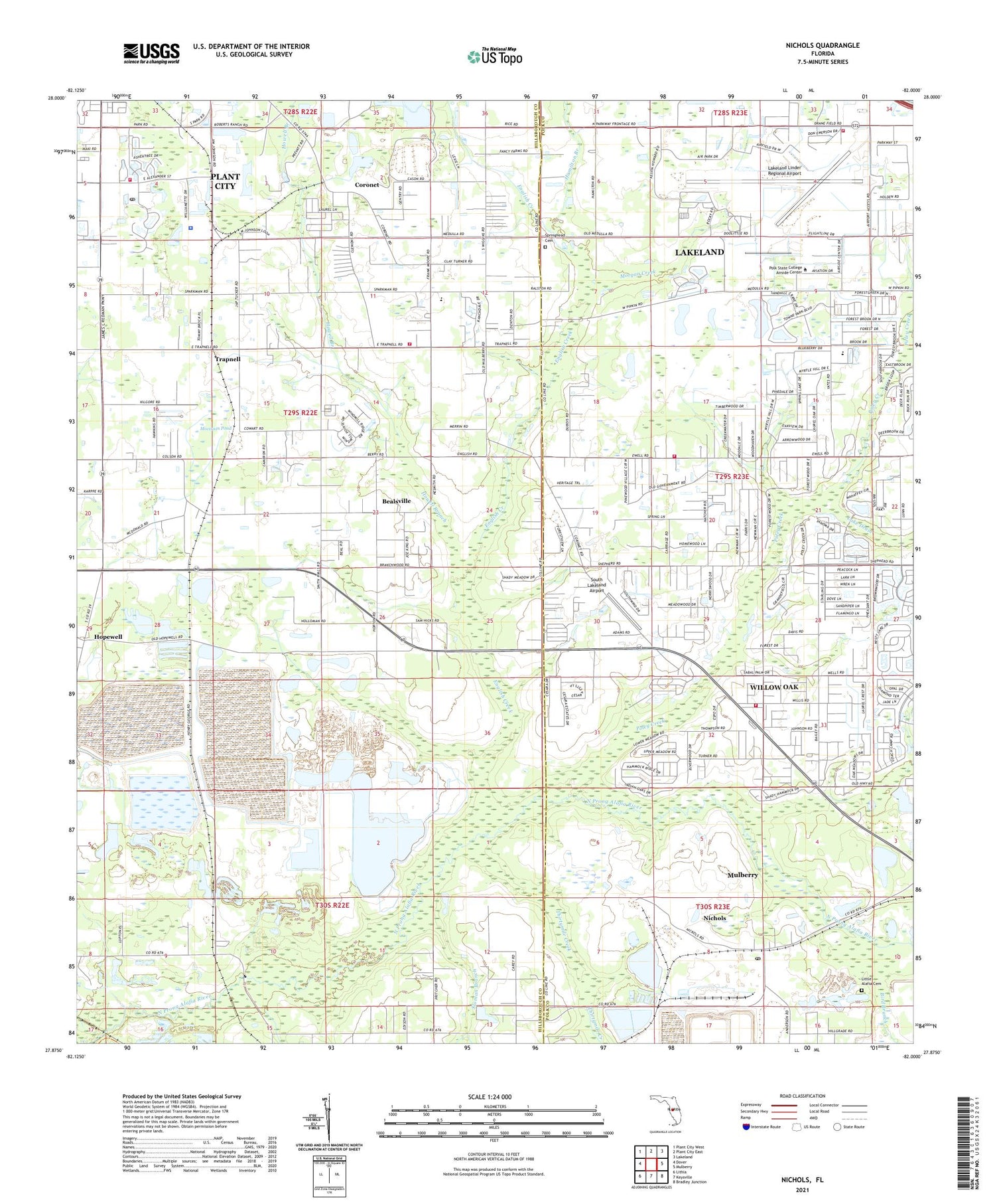 Nichols Florida US Topo Map Image