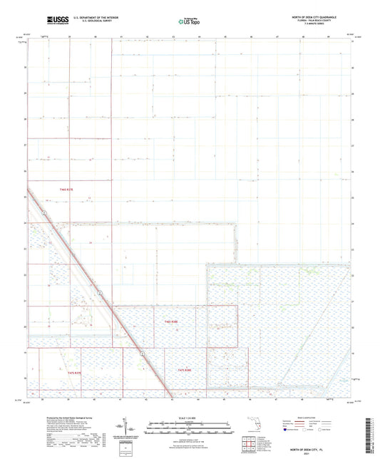 North of Deem City Florida US Topo Map Image