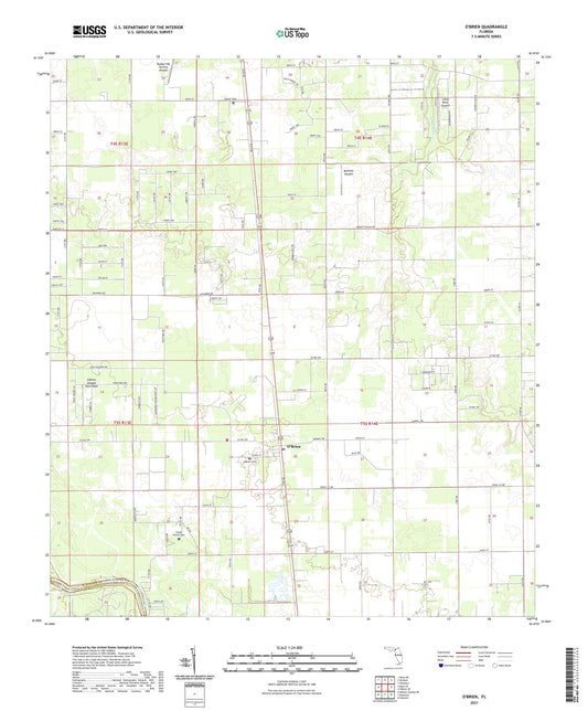 O'Brien Florida US Topo Map Image