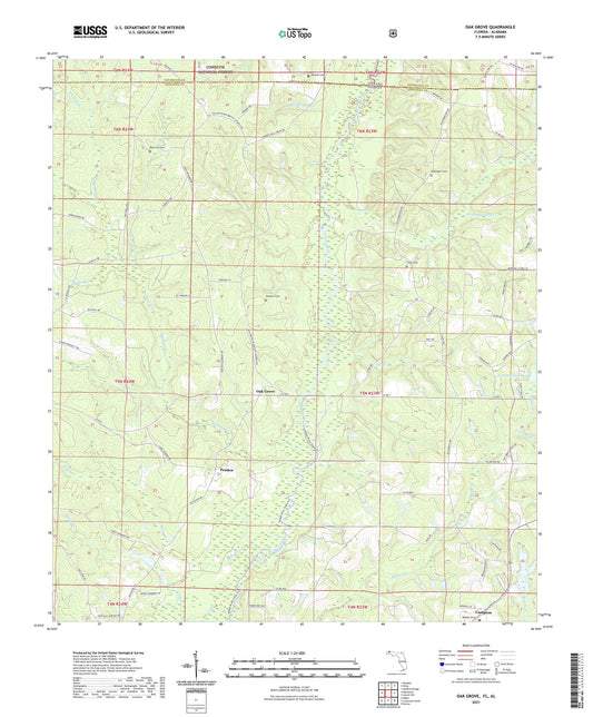 Oak Grove Florida US Topo Map Image