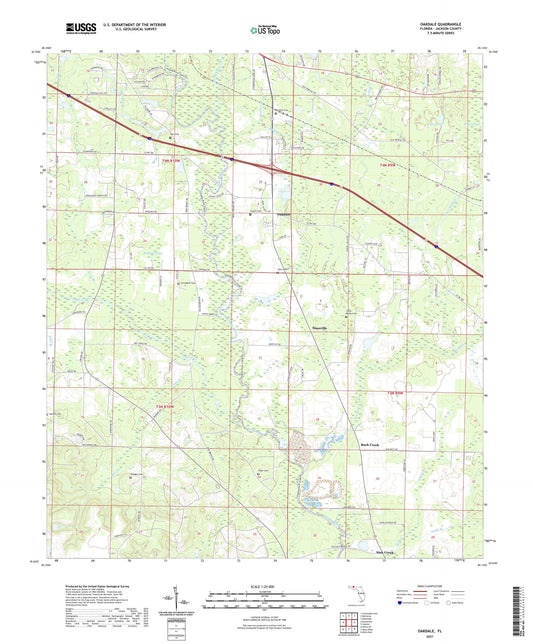 Oakdale Florida US Topo Map Image