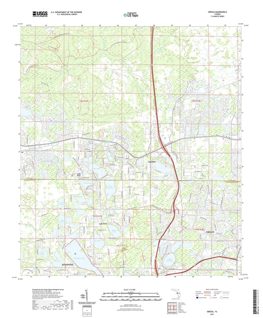 Odessa Florida US Topo Map Image