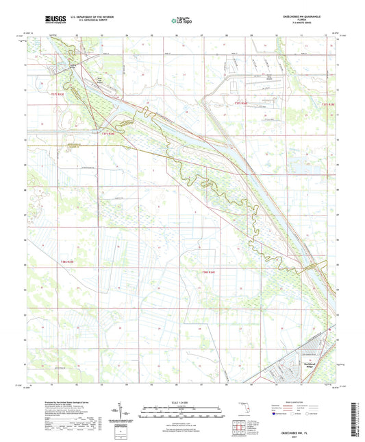 Okeechobee NW Florida US Topo Map Image