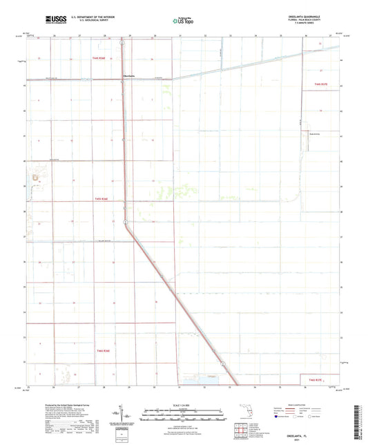 Okeelanta Florida US Topo Map Image