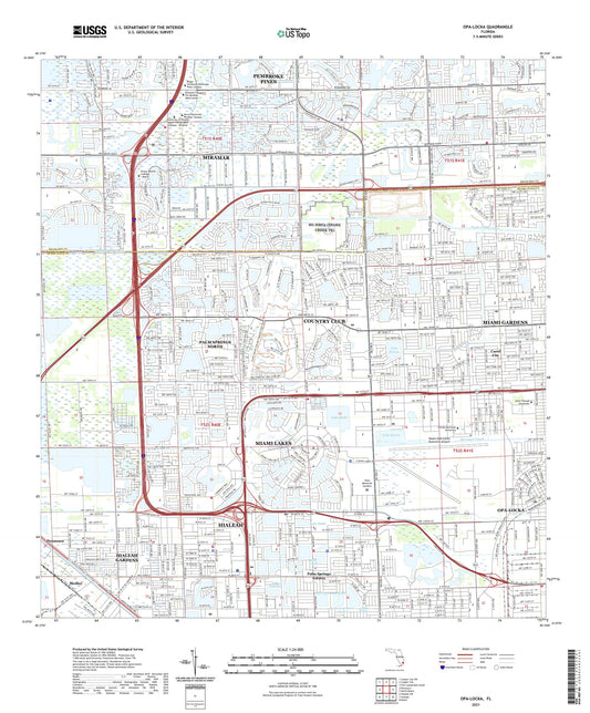 Opa-locka Florida US Topo Map Image