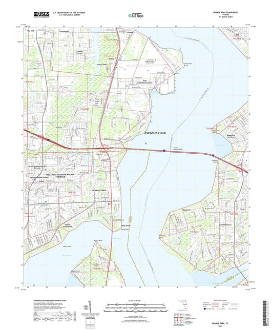 Orange Park Florida US Topo Map Image