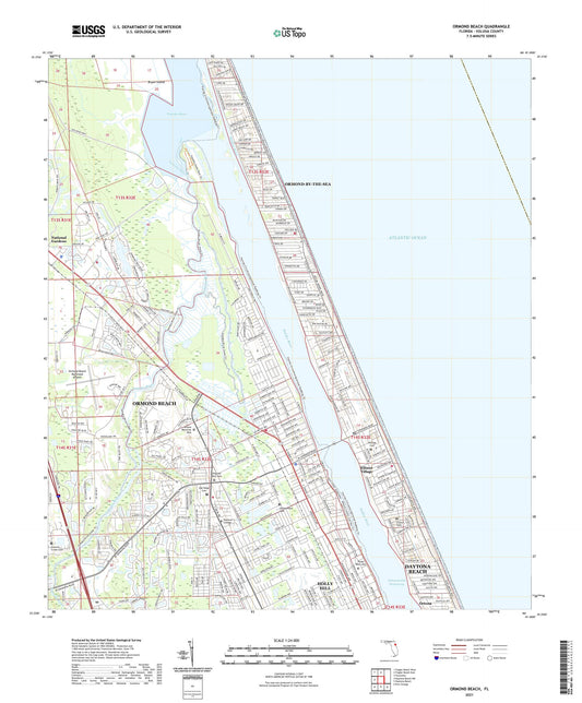 Ormond Beach Florida US Topo Map Image