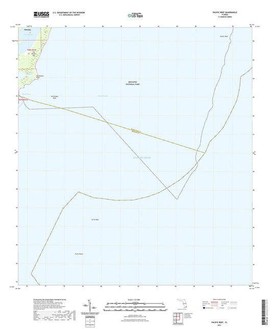 Pacific Reef Florida US Topo Map Image