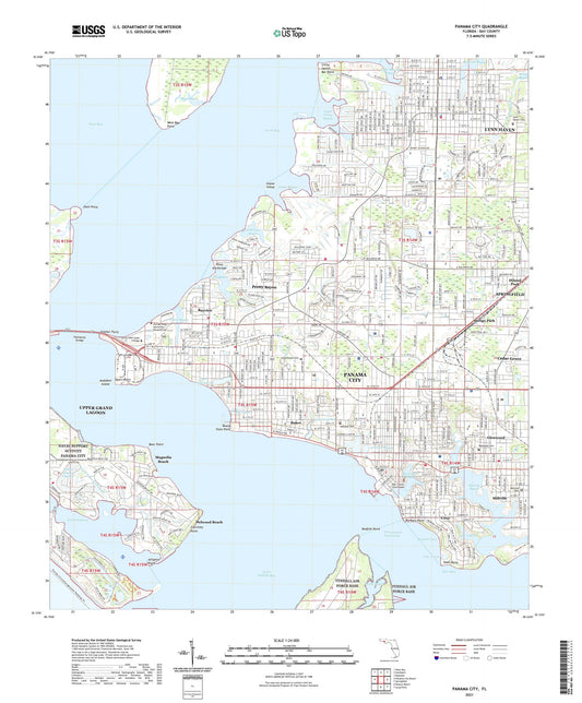 Panama City Florida US Topo Map Image