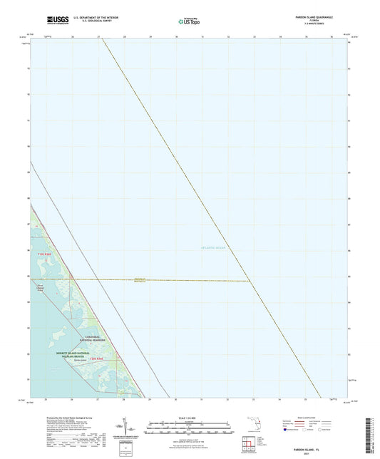 Pardon Island Florida US Topo Map Image