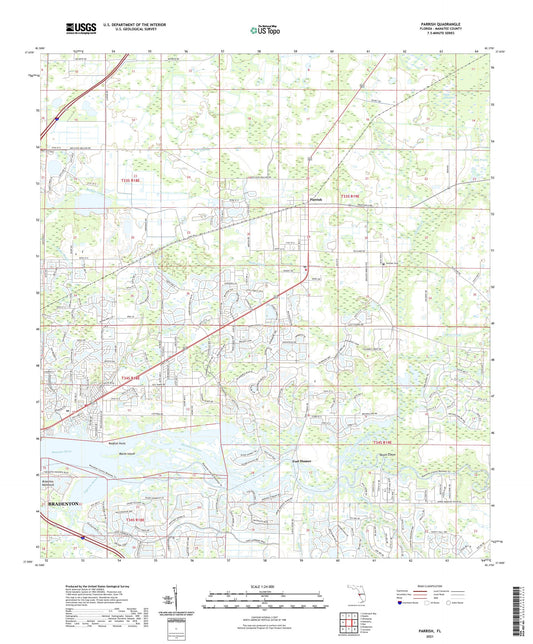 Parrish Florida US Topo Map Image
