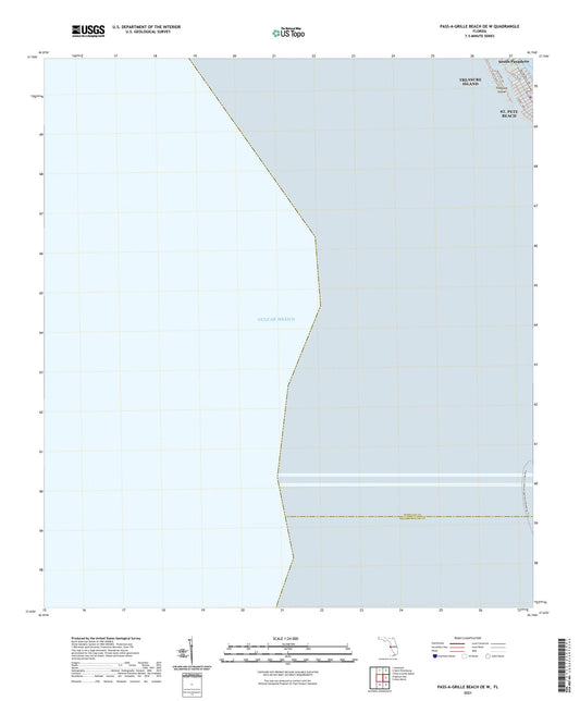 Pass-a-Grille Beach OE W Florida US Topo Map Image