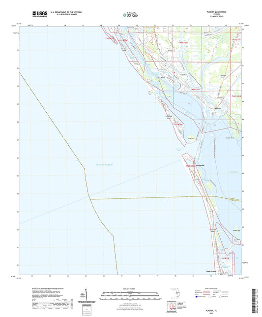 Placida Florida US Topo Map Image