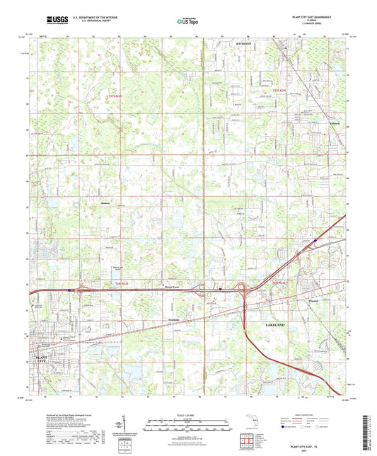 Plant City East Florida US Topo Map Image