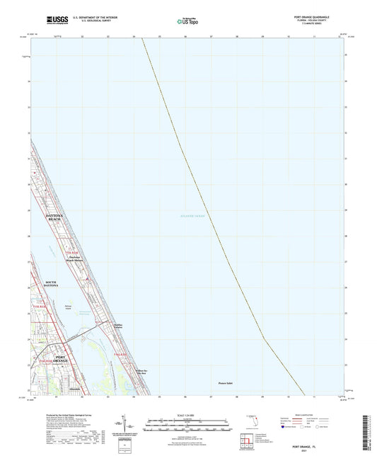 Port Orange Florida US Topo Map Image
