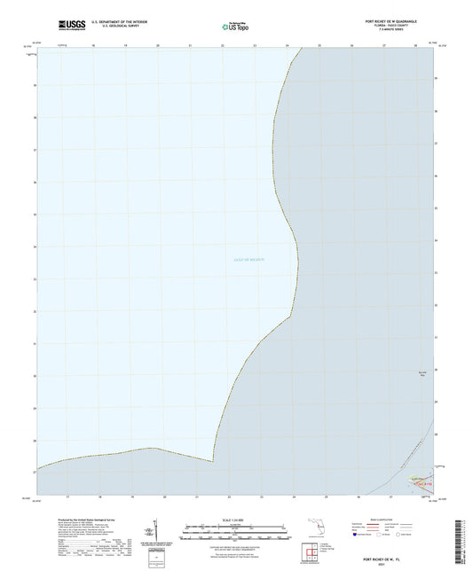 Port Richey OE W Florida US Topo Map Image