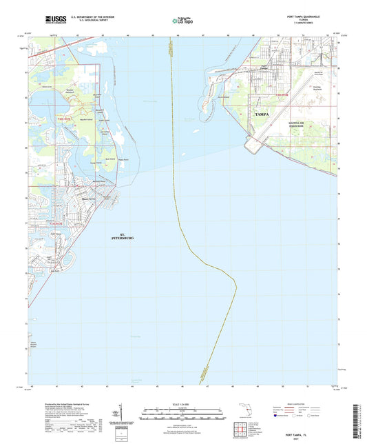 Port Tampa Florida US Topo Map Image