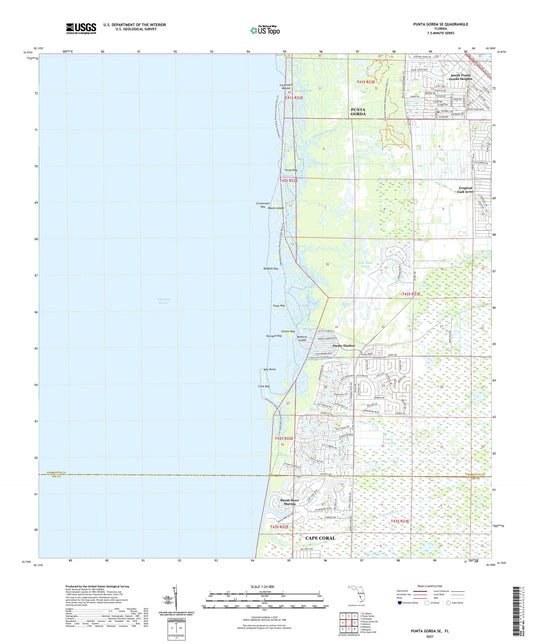 Punta Gorda SE Florida US Topo Map Image