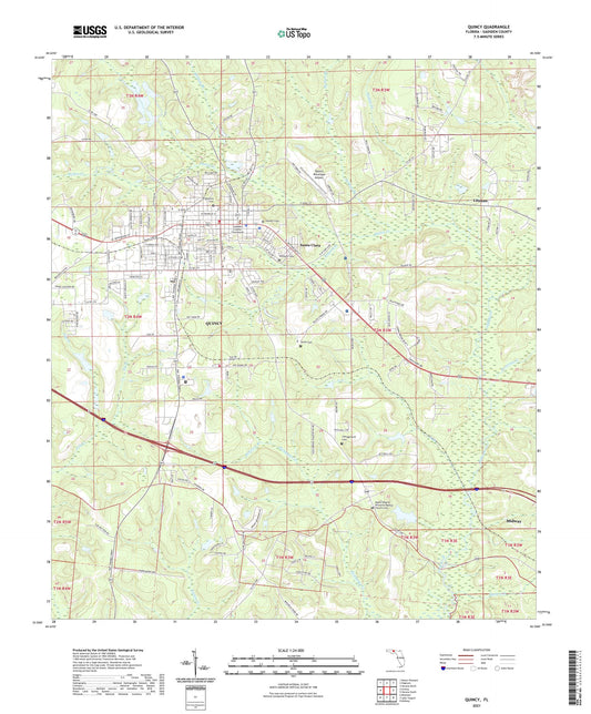 Quincy Florida US Topo Map Image