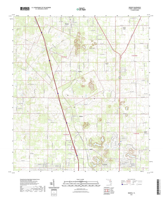 Reddick Florida US Topo Map Image