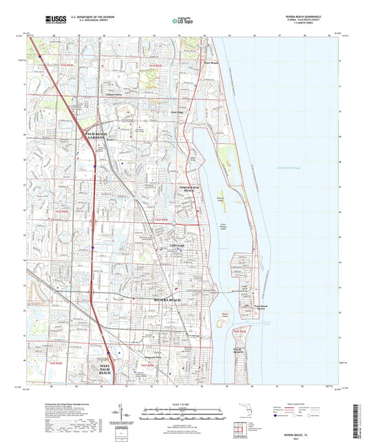 Riviera Beach Florida US Topo Map Image
