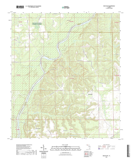 Rock Bluff Florida US Topo Map Image