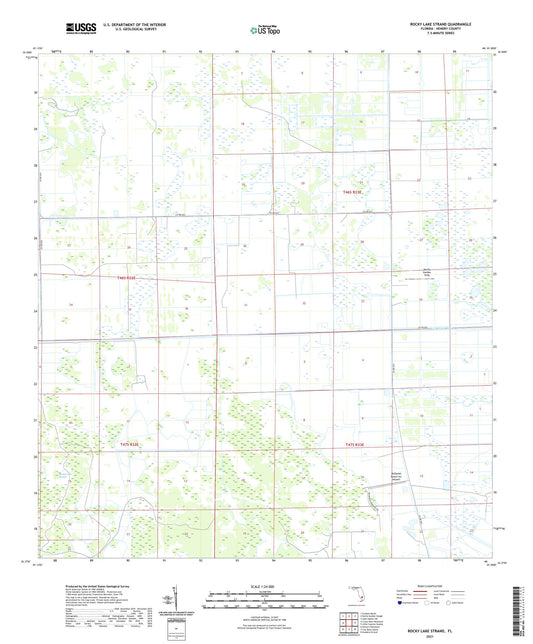 Rocky Lake Strand Florida US Topo Map Image