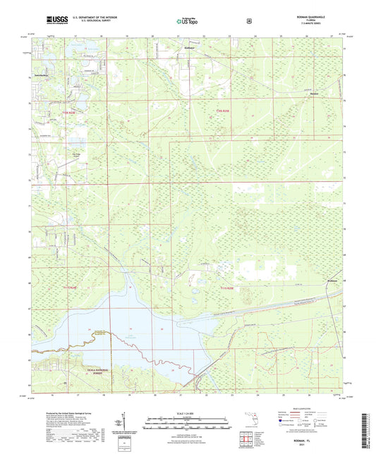 Rodman Florida US Topo Map Image
