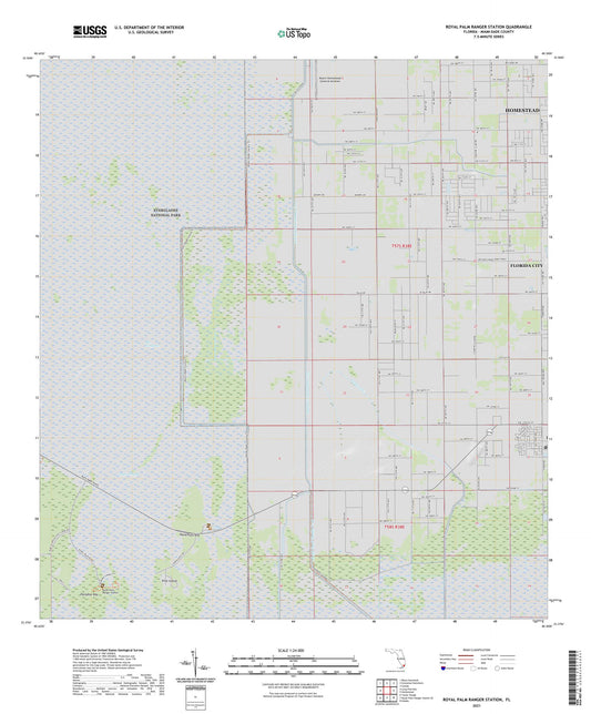 Royal Palm Ranger Station Florida US Topo Map Image
