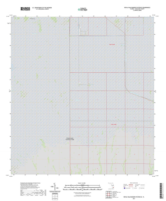 Royal Palm Ranger Station SE Florida US Topo Map Image