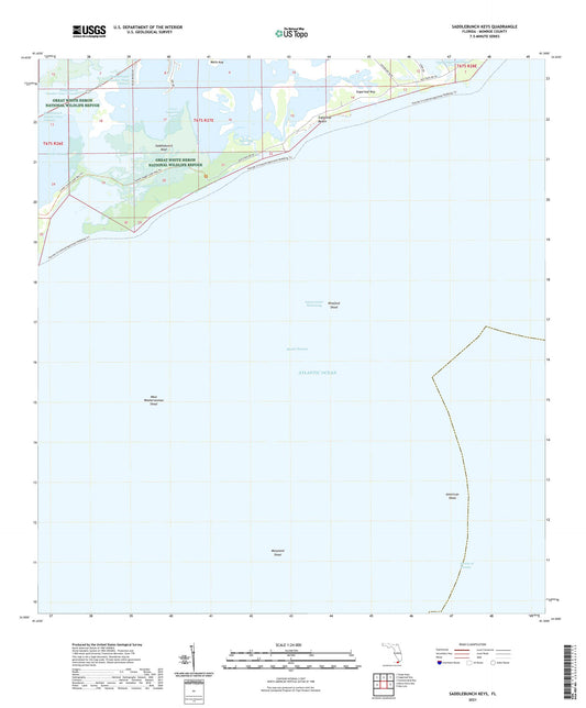 Saddlebunch Keys Florida US Topo Map Image