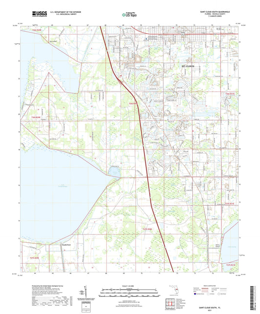 Saint Cloud South Florida US Topo Map Image