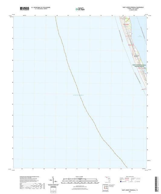 Saint Joseph Peninsula Florida US Topo Map Image