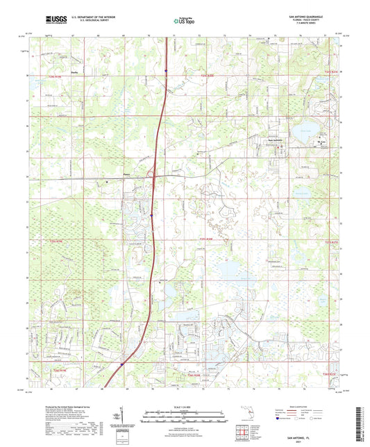 San Antonio Florida US Topo Map Image