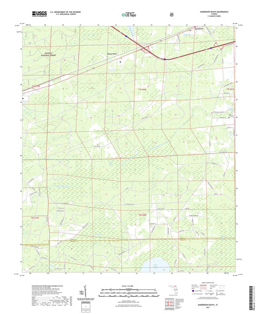 Sanderson South Florida US Topo Map Image