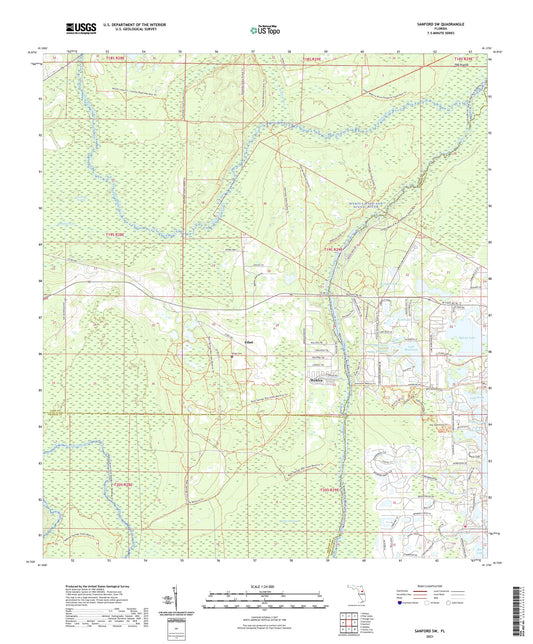 Sanford SW Florida US Topo Map Image