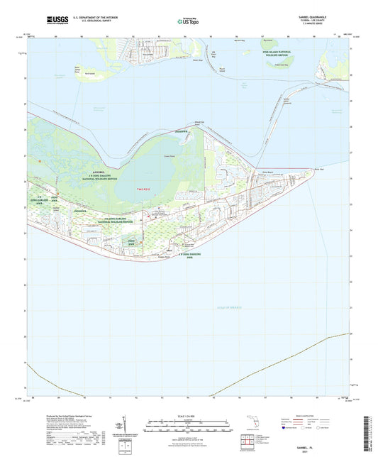 Sanibel Florida US Topo Map Image