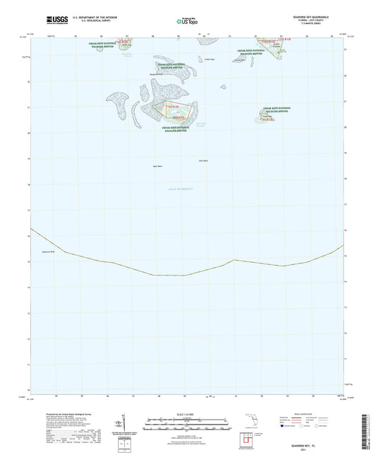 Seahorse Key Florida US Topo Map Image