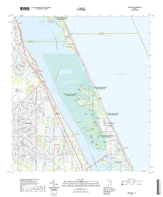 Sebastian Florida US Topo Map Image