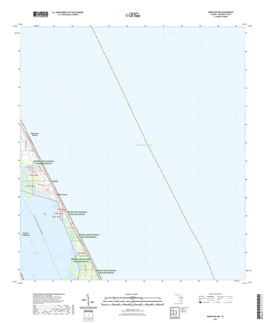 Sebastian NW Florida US Topo Map Image