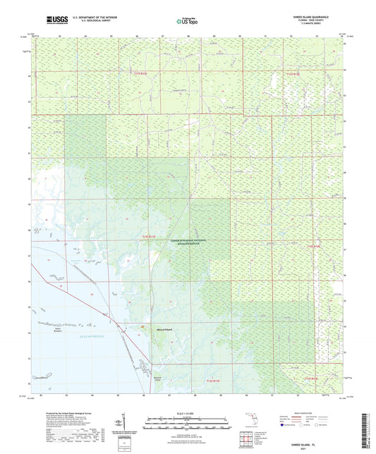 Shired Island Florida US Topo Map Image